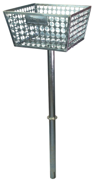 Lixeira para Calçada Quadrada Galvanizada 